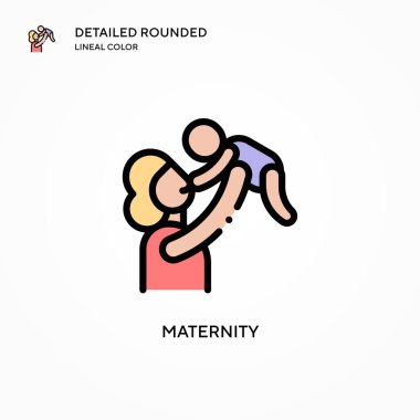 Doğum vektörü simgesi. Modern vektör illüstrasyon kavramları. Düzenlemesi ve kişiselleştirmesi kolay.