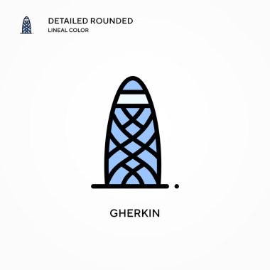 Gherkin vektör simgesi. Modern vektör illüstrasyon kavramları. Düzenlemesi ve kişiselleştirmesi kolay.