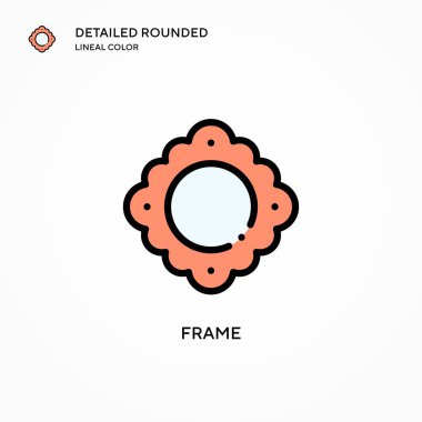 Çerçeve vektör simgesi. Modern vektör illüstrasyon kavramları. Düzenlemesi ve kişiselleştirmesi kolay.
