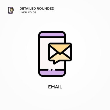 E- posta vektör simgesi. Modern vektör illüstrasyon kavramları. Düzenlemesi ve kişiselleştirmesi kolay.