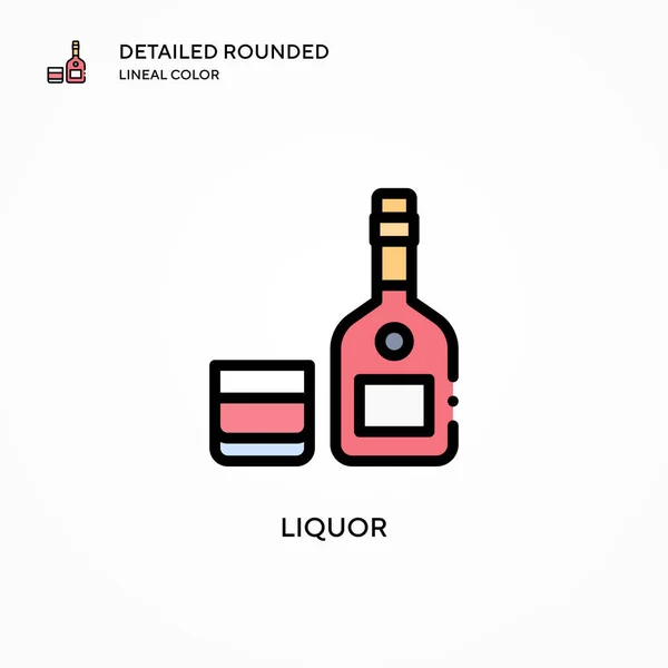 Icono Vector Licor Conceptos Modernos Ilustración Vectorial Fácil Editar Personalizar — Archivo Imágenes Vectoriales