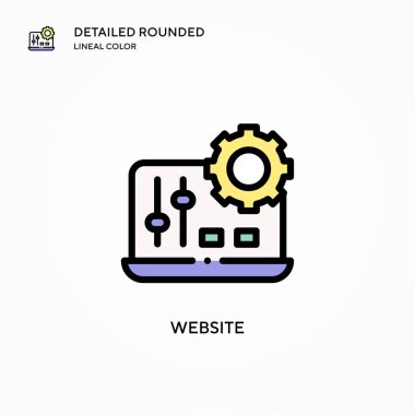 Web sitesi vektör simgesi. Modern vektör illüstrasyon kavramları. Düzenlemesi ve kişiselleştirmesi kolay.