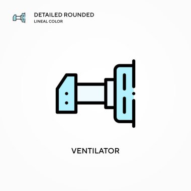 Ventilatör vektör simgesi. Modern vektör illüstrasyon kavramları. Düzenlemesi ve kişiselleştirmesi kolay.