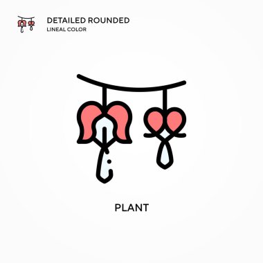 Bitki vektör simgesi. Modern vektör illüstrasyon kavramları. Düzenlemesi ve kişiselleştirmesi kolay.