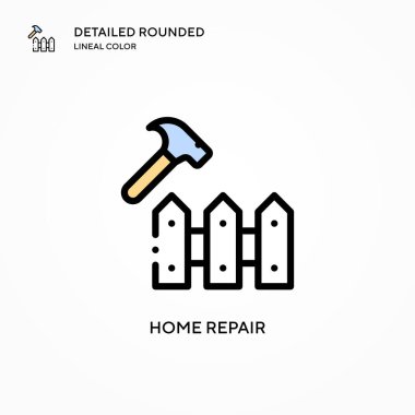 Ev onarım vektör simgesi. Modern vektör illüstrasyon kavramları. Düzenlemesi ve kişiselleştirmesi kolay.
