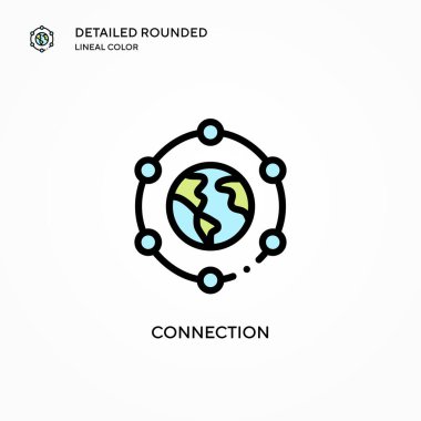 Bağlantı vektör simgesi. Modern vektör illüstrasyon kavramları. Düzenlemesi ve kişiselleştirmesi kolay.