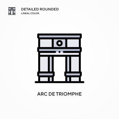 Ark de triomphe vektör simgesi. Modern vektör illüstrasyon kavramları. Düzenlemesi ve kişiselleştirmesi kolay.