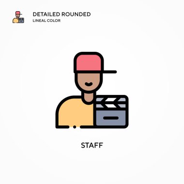 Personel vektör simgesi. Modern vektör illüstrasyon kavramları. Düzenlemesi ve kişiselleştirmesi kolay.