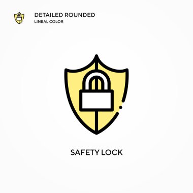 Güvenlik kilidi vektör simgesi. Modern vektör illüstrasyon kavramları. Düzenlemesi ve kişiselleştirmesi kolay.