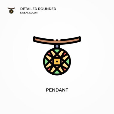 Kolye vektör simgesi. Modern vektör illüstrasyon kavramları. Düzenlemesi ve kişiselleştirmesi kolay.