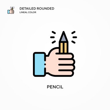 Kalem vektör simgesi. Modern vektör illüstrasyon kavramları. Düzenlemesi ve kişiselleştirmesi kolay.