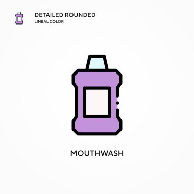 Gargara vektör simgesi. Modern vektör illüstrasyon kavramları. Düzenlemesi ve kişiselleştirmesi kolay.