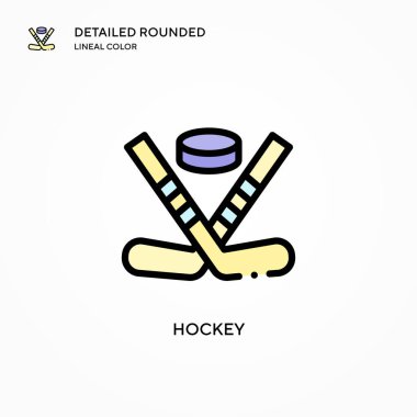 Hokey vektör simgesi. Modern vektör illüstrasyon kavramları. Düzenlemesi ve kişiselleştirmesi kolay.