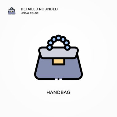 Çanta vektör simgesi. Modern vektör illüstrasyon kavramları. Düzenlemesi ve kişiselleştirmesi kolay.