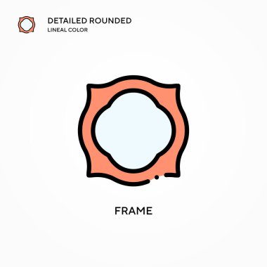 Çerçeve vektör simgesi. Modern vektör illüstrasyon kavramları. Düzenlemesi ve kişiselleştirmesi kolay.