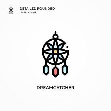 Rüya Avcısı vektör simgesi. Modern vektör illüstrasyon kavramları. Düzenlemesi ve kişiselleştirmesi kolay.