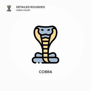 Kobra vektör simgesi. Modern vektör illüstrasyon kavramları. Düzenlemesi ve kişiselleştirmesi kolay.