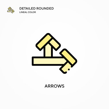 Ok vektör simgesi. Modern vektör illüstrasyon kavramları. Düzenlemesi ve kişiselleştirmesi kolay.