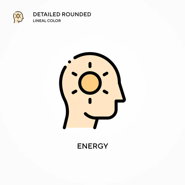 Ikona Wektora Energii Nowoczesne Koncepcje Ilustracji Wektorowej Łatwy Edycji Dostosowania — Wektor stockowy