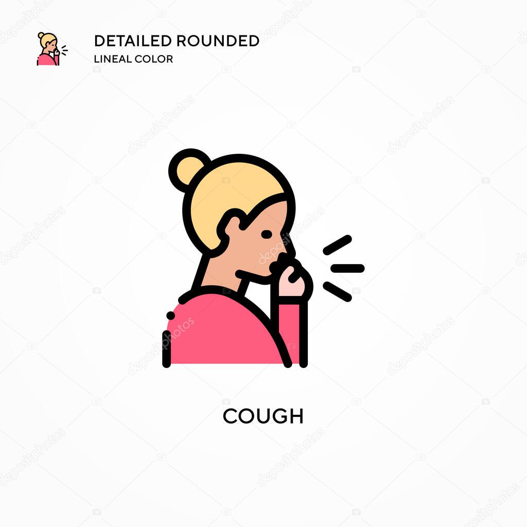 Cough vector icon. Modern vector illustration concepts. Easy to edit and customize.