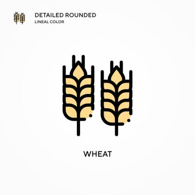 Buğday vektör simgesi. Modern vektör illüstrasyon kavramları. Düzenlemesi ve kişiselleştirmesi kolay.