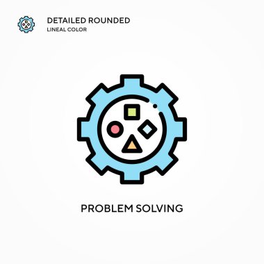 Vektör simgesi çözme sorunu. Modern vektör illüstrasyon kavramları. Düzenlemesi ve kişiselleştirmesi kolay.