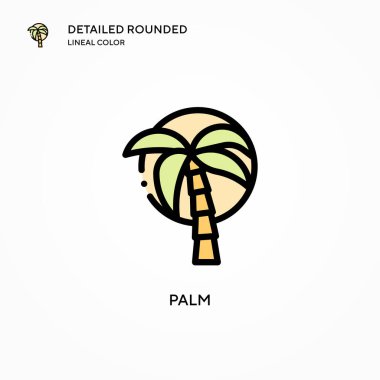 Avuç içi vektör simgesi. Modern vektör illüstrasyon kavramları. Düzenlemesi ve kişiselleştirmesi kolay.