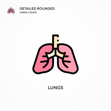 Akciğer vektör simgesi. Modern vektör illüstrasyon kavramları. Düzenlemesi ve kişiselleştirmesi kolay.