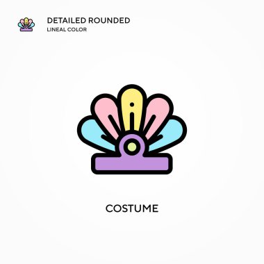Kostüm vektör simgesi. Modern vektör illüstrasyon kavramları. Düzenlemesi ve kişiselleştirmesi kolay.