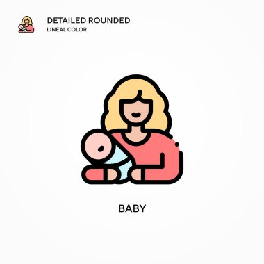 Bebek vektör ikonu. Modern vektör illüstrasyon kavramları. Düzenlemesi ve kişiselleştirmesi kolay.