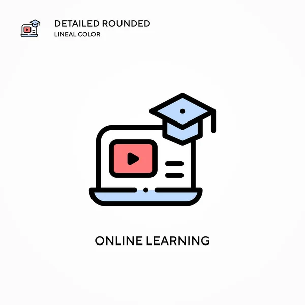 Online learning vector icon. Modern vector illustration concepts. Easy to edit and customize.