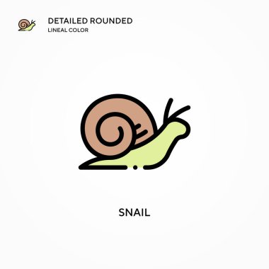 Salyangoz vektör simgesi. Modern vektör illüstrasyon kavramları. Düzenlemesi ve kişiselleştirmesi kolay.