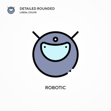 Robot vektör simgesi. Modern vektör illüstrasyon kavramları. Düzenlemesi ve kişiselleştirmesi kolay.