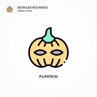 Balkabağı vektör simgesi. Modern vektör illüstrasyon kavramları. Düzenlemesi ve kişiselleştirmesi kolay.