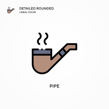 Boru vektör simgesi. Modern vektör illüstrasyon kavramları. Düzenlemesi ve kişiselleştirmesi kolay.