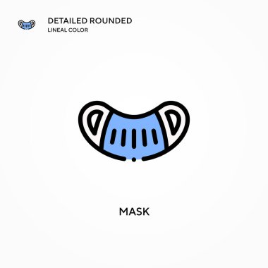 Maske vektör simgesi. Modern vektör illüstrasyon kavramları. Düzenlemesi ve kişiselleştirmesi kolay.