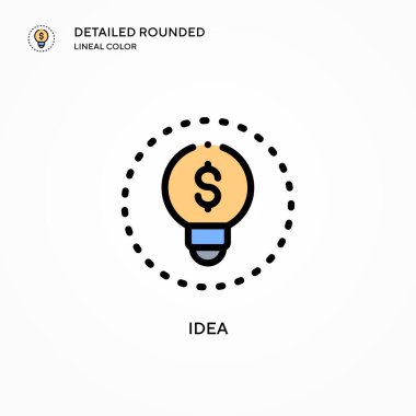 Fikir vektör simgesi. Modern vektör illüstrasyon kavramları. Düzenlemesi ve kişiselleştirmesi kolay.