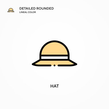 Şapka vektör simgesi. Modern vektör illüstrasyon kavramları. Düzenlemesi ve kişiselleştirmesi kolay.