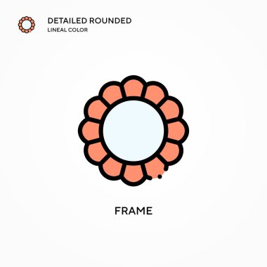 Çerçeve vektör simgesi. Modern vektör illüstrasyon kavramları. Düzenlemesi ve kişiselleştirmesi kolay.