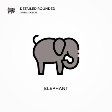 Fil vektör simgesi. Modern vektör illüstrasyon kavramları. Düzenlemesi ve kişiselleştirmesi kolay.