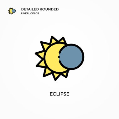 Tutulma vektör simgesi. Modern vektör illüstrasyon kavramları. Düzenlemesi ve kişiselleştirmesi kolay.