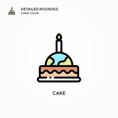 Kek vektör simgesi. Modern vektör illüstrasyon kavramları. Düzenlemesi ve kişiselleştirmesi kolay.