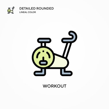 Antrenman vektör simgesi. Modern vektör illüstrasyon kavramları. Düzenlemesi ve kişiselleştirmesi kolay.