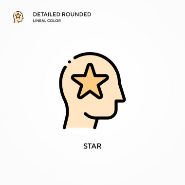 Yıldız vektör simgesi. Modern vektör illüstrasyon kavramları. Düzenlemesi ve kişiselleştirmesi kolay.