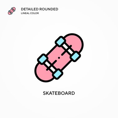 Kaykay vektör simgesi. Modern vektör illüstrasyon kavramları. Düzenlemesi ve kişiselleştirmesi kolay.