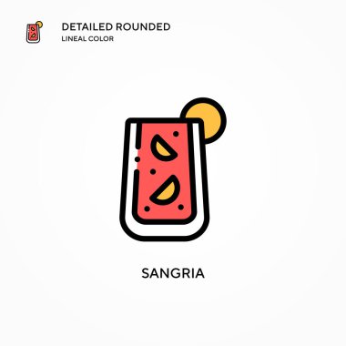 Sangria vektör ikonu. Modern vektör illüstrasyon kavramları. Düzenlemesi ve kişiselleştirmesi kolay.