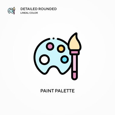 Palet vektör simgesini boya. Modern vektör illüstrasyon kavramları. Düzenlemesi ve kişiselleştirmesi kolay.