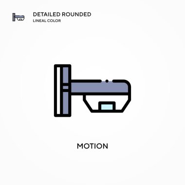 Hareket vektörü simgesi. Modern vektör illüstrasyon kavramları. Düzenlemesi ve kişiselleştirmesi kolay.