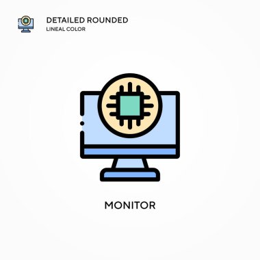 Vektör simgesini izle. Modern vektör illüstrasyon kavramları. Düzenlemesi ve kişiselleştirmesi kolay.