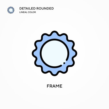 Çerçeve vektör simgesi. Modern vektör illüstrasyon kavramları. Düzenlemesi ve kişiselleştirmesi kolay.